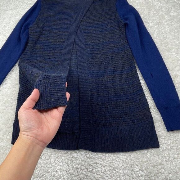 Rebecca Taylor Cashmere Blue Knit Sweater Open Back FLAWS - Picture 5 of 8